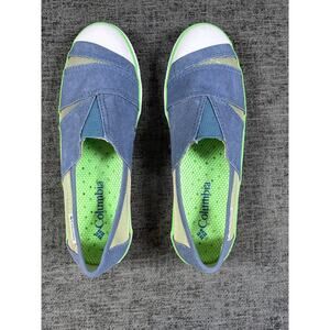 Columbia Womens Vulc N Vent Slip On Shoes Size 5 1/2 Canvas and Mesh Blue